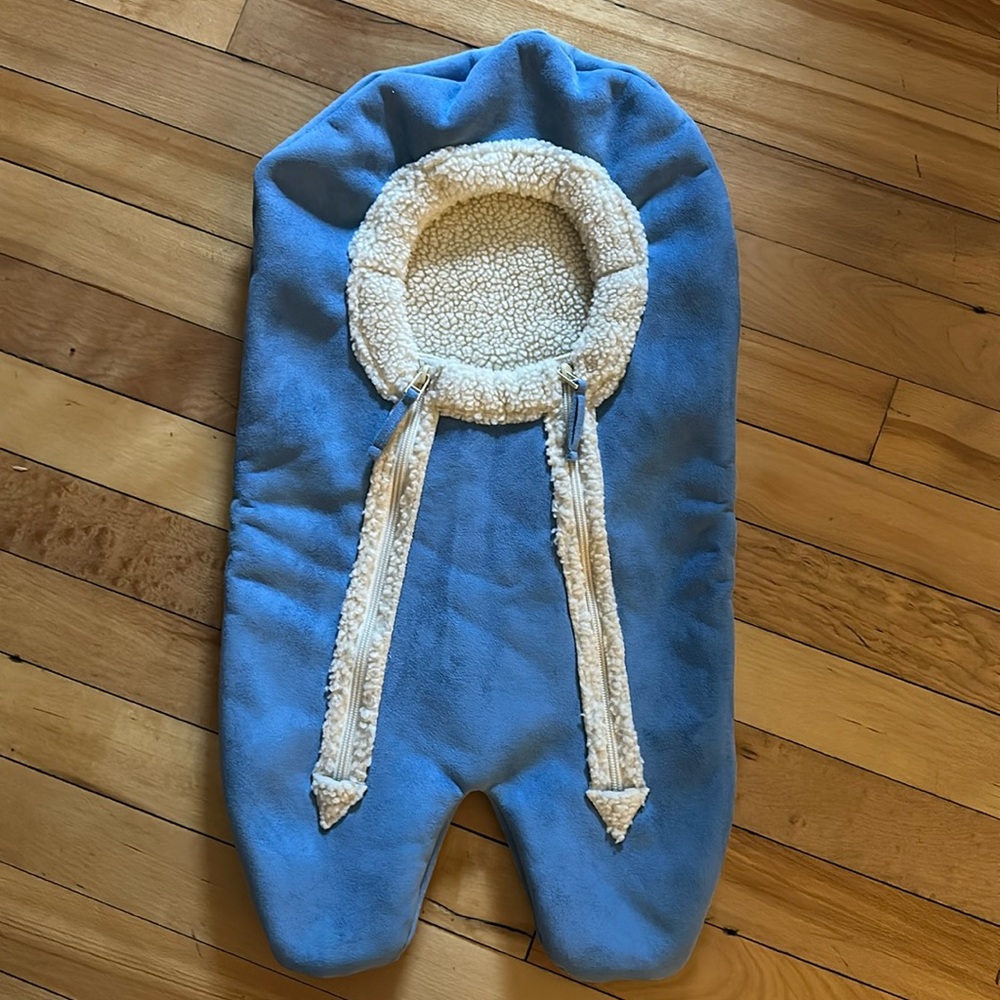 Vintage LL Bean Bunting, Snow Suit, Outerwear; Faux Sherpa; Cream; Newborn